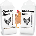 CluckRoots Oyster Shell and Grit Feeder for Chickens - SpillProof