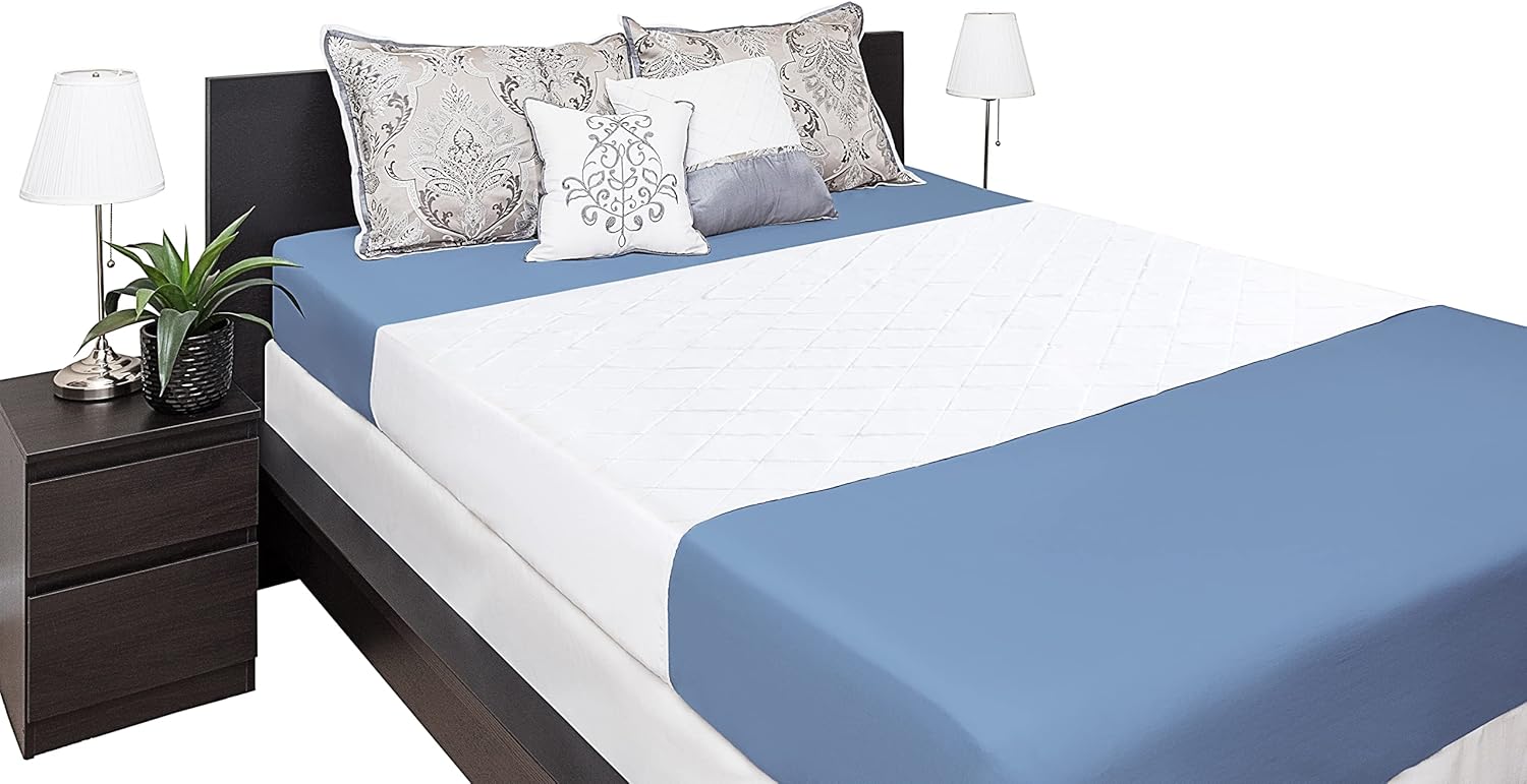 Soft Absorbent Washable Incontinence Bed Pad for King Size