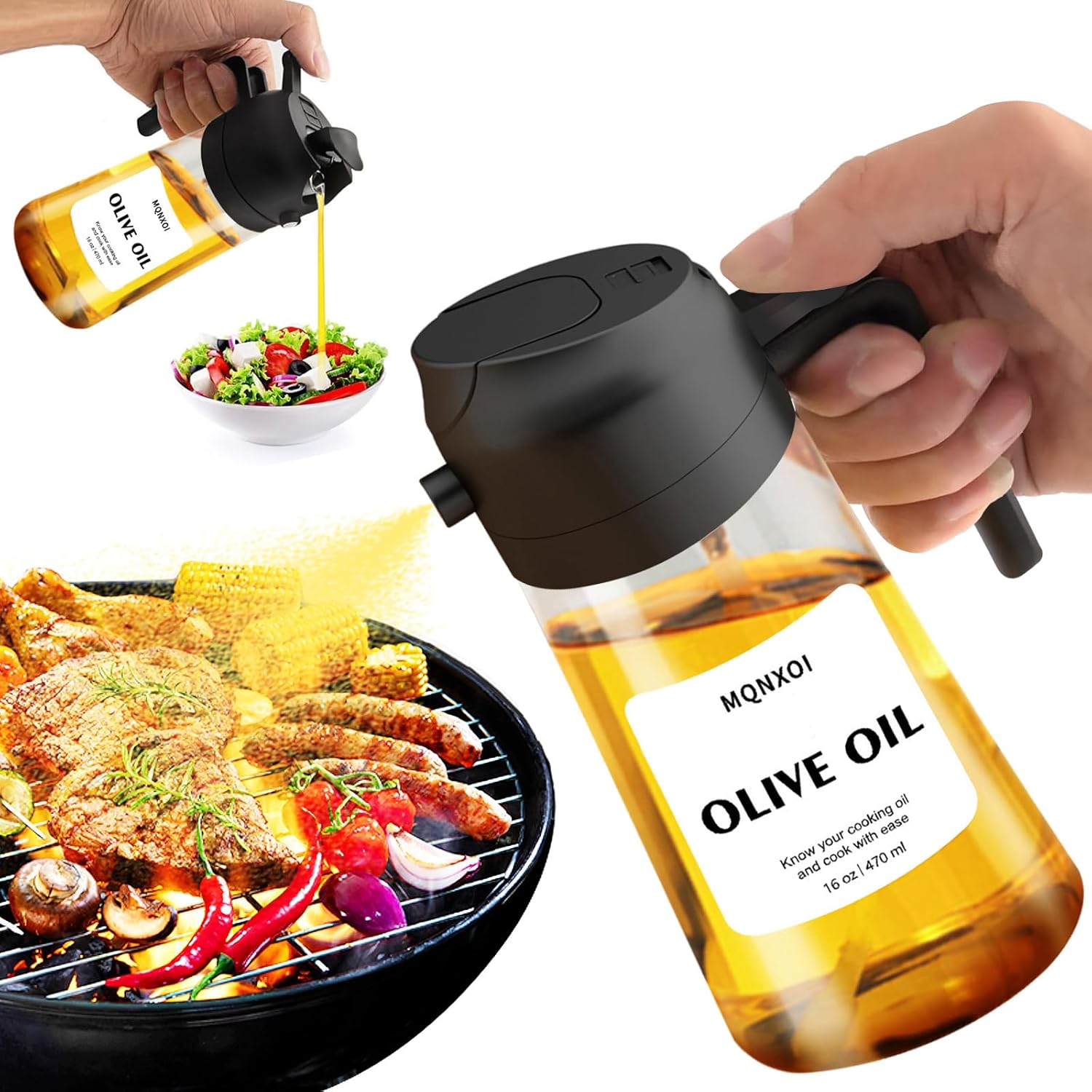 2-in-1 Glass Oil Sprayer - Kitchen Essential