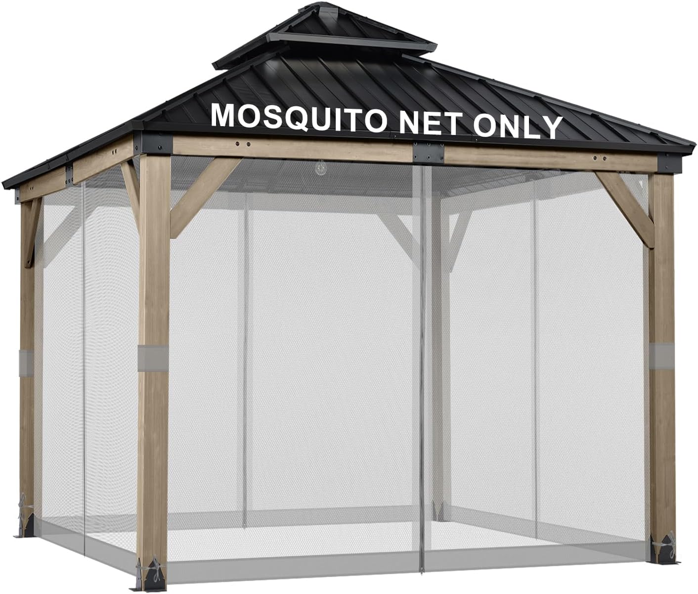 BPS 10ft x 10ft Gazebo Mosquito Netting for Outdoor Protection