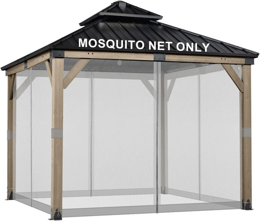BPS 10ft x 10ft Gazebo Mosquito Netting for Outdoor Protection