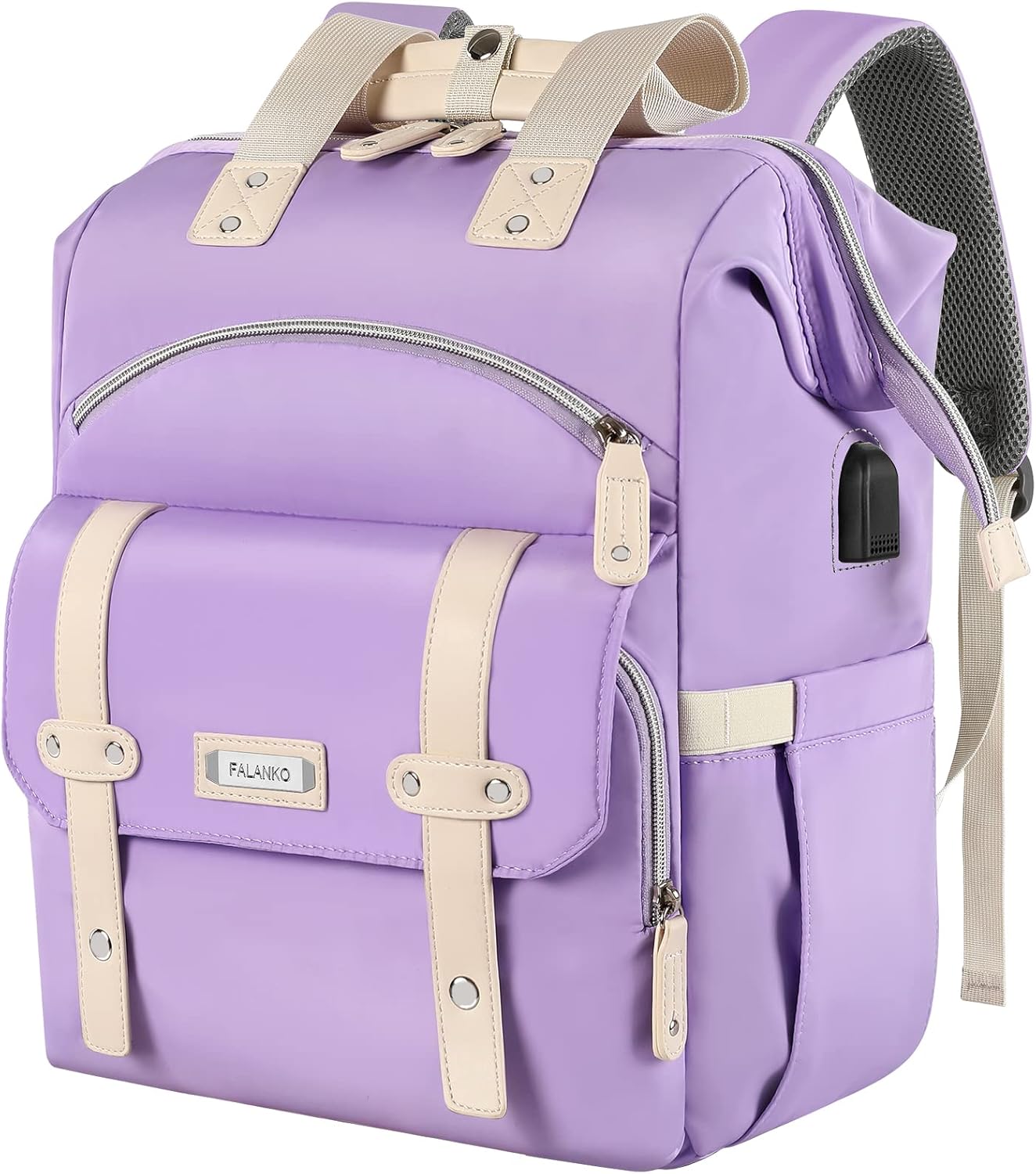 FALANKO Laptop Backpack for Women with USB Charging Port