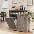 Double Tilt Out Trash Can Cabinet for 13 x 2 Gallon Cans - Hidden