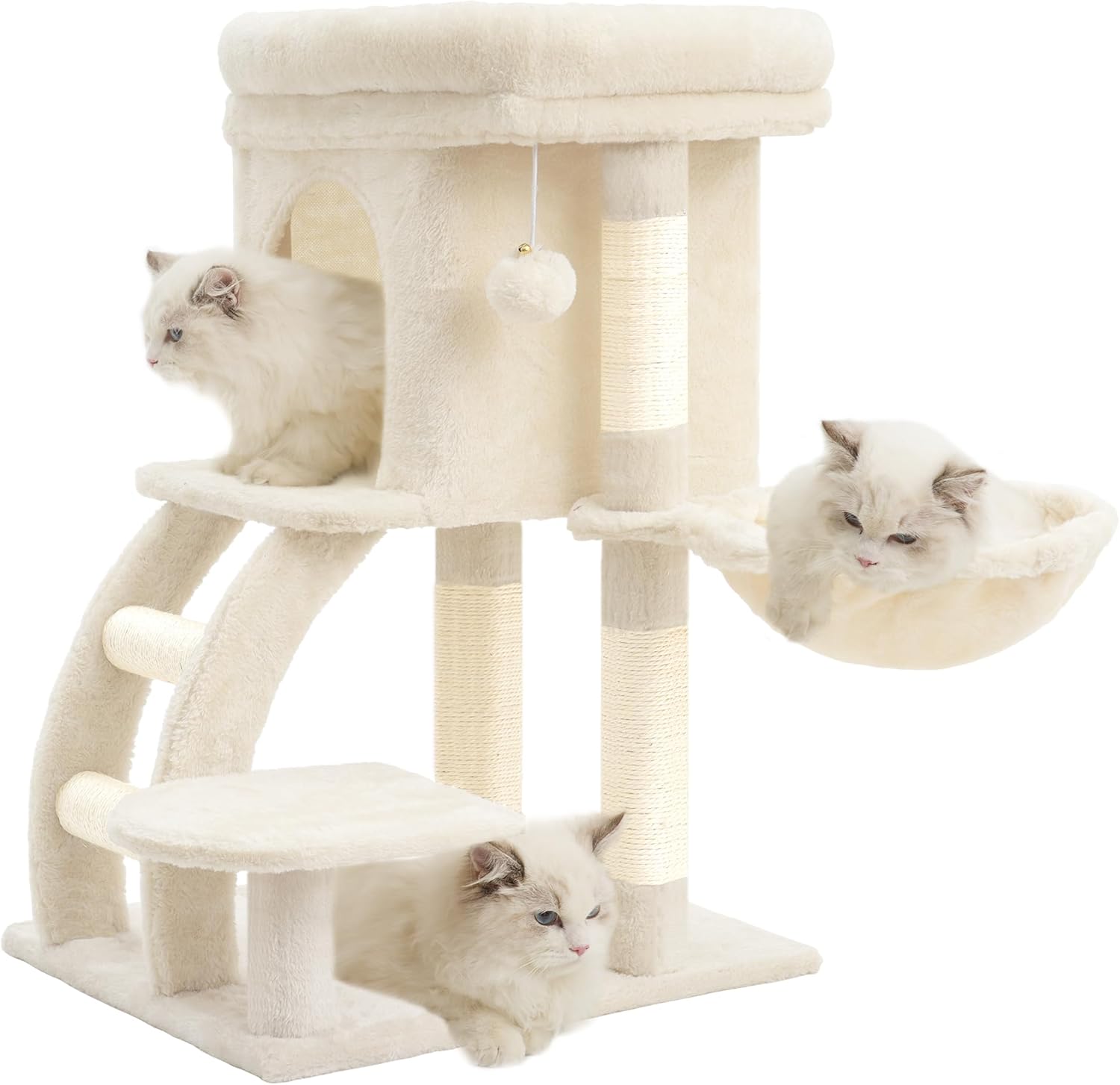 Heybly Cat Tree Tower for Indoor Kittens with Plush Perch