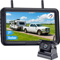 Wireless Solar Backup Camera for Trailer - 7in DVR Monitor 1080P HD