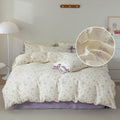 Lilac Floral Comforter Set Twin XL - Soft Vintage Botanical Bedding