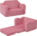 MeMoreCool Toddler Chair Comfy 2-in-1 Foldable Kids Sofa Bed - Pink