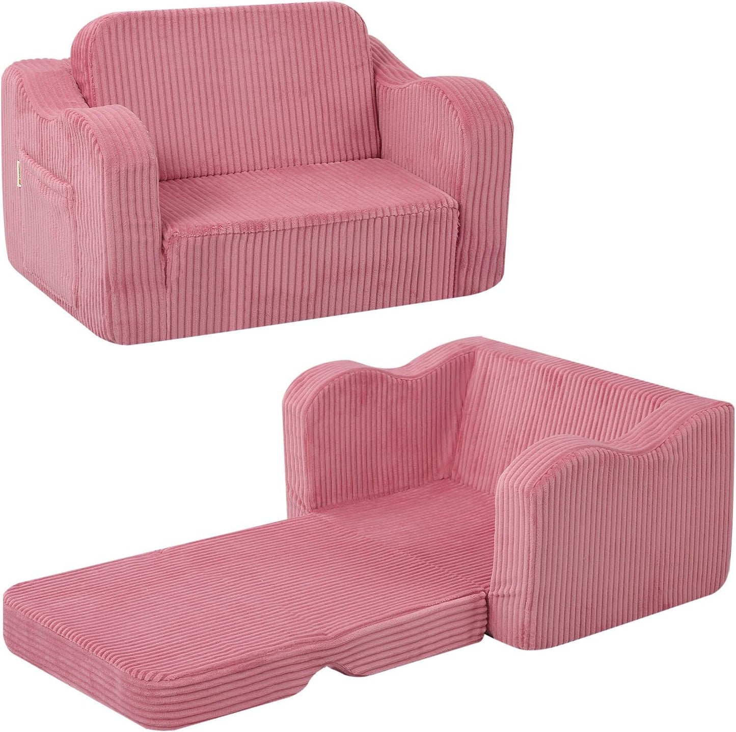 Comfy Toddler Chair for 1-3 Years Old, Foldable Kids Couch