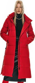Orolay Women's Thickened Long Down Jacket - Warm, Hooded Puffer
