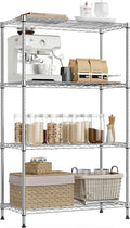 4-Tier Heavy Duty Steel Storage Shelves - Compact 1000 lb Capacity