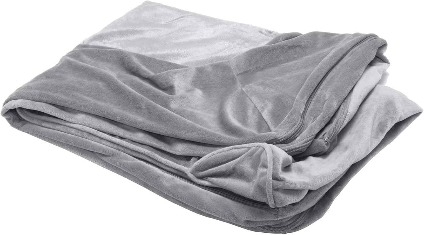 Furhaven Replacement Dog Bed Cover in Smoke Gray for Jumbo Beds
