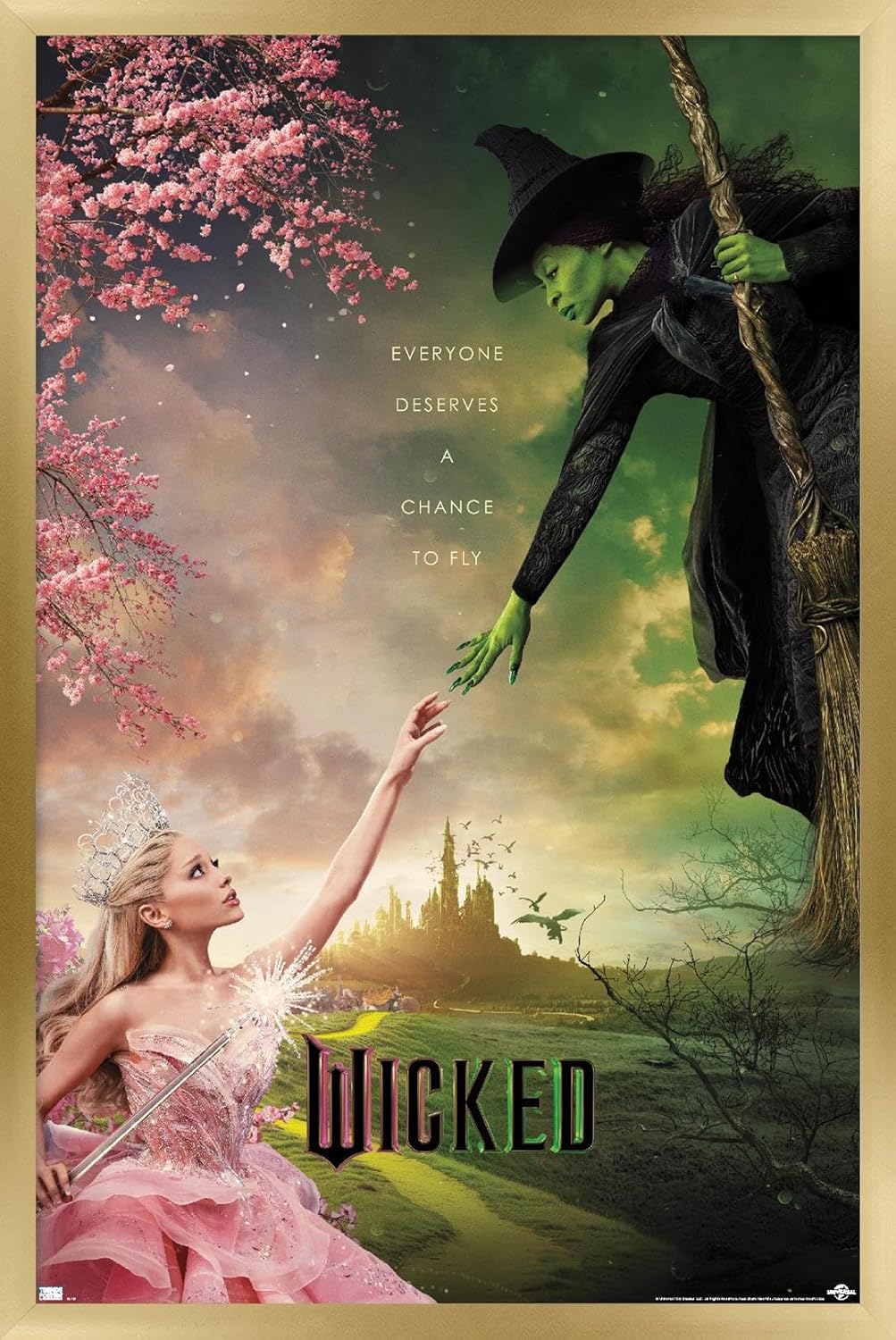 Trends Wicked One Sheet Wall Poster - Gold Framed Art Decor