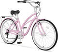 MOONCOOL Beach Cruiser Bike for Women and Men - Comfortable 7-Speed