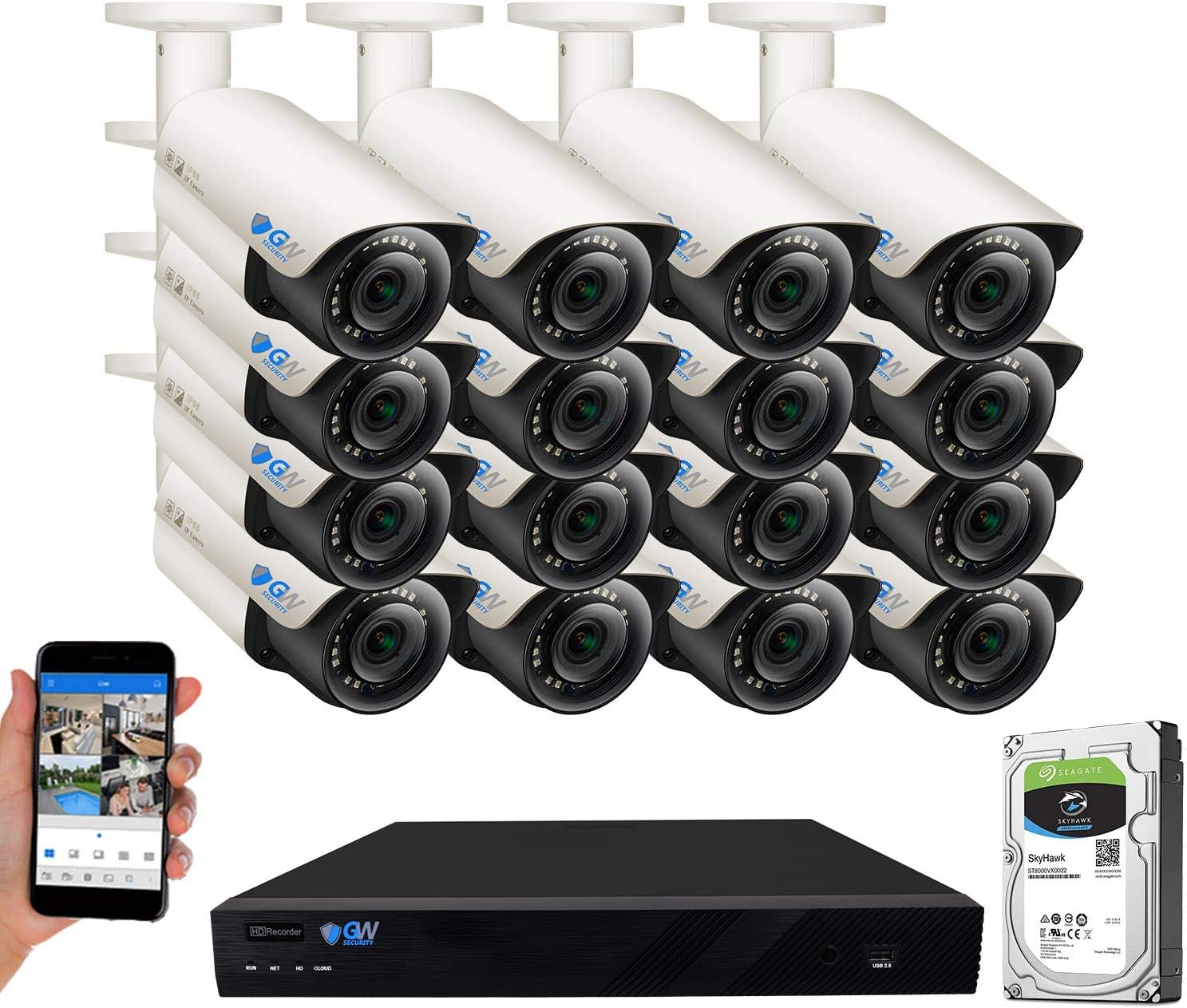 16 Cam 4K NVR Security System with AI Human Detection