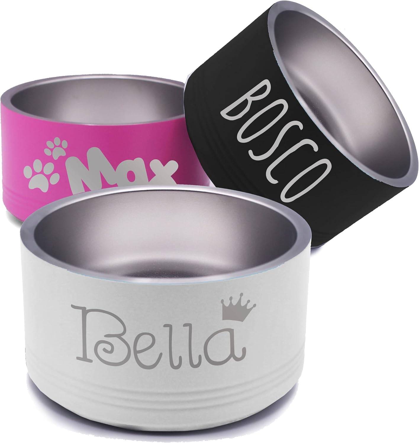 Custom Personalized Stainless Steel Dog or Cat Bowl for Pets