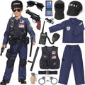 Latocos Kids SWAT Police Costume 15 PCS Set - Full Role Play Kit