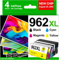 962XL Ink Cartridges Combo Pack 1 Black + 3 Color - High Yield