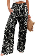 Womens High Waisted Palazzo Pants - Elastic Wide Leg Lounge Pant