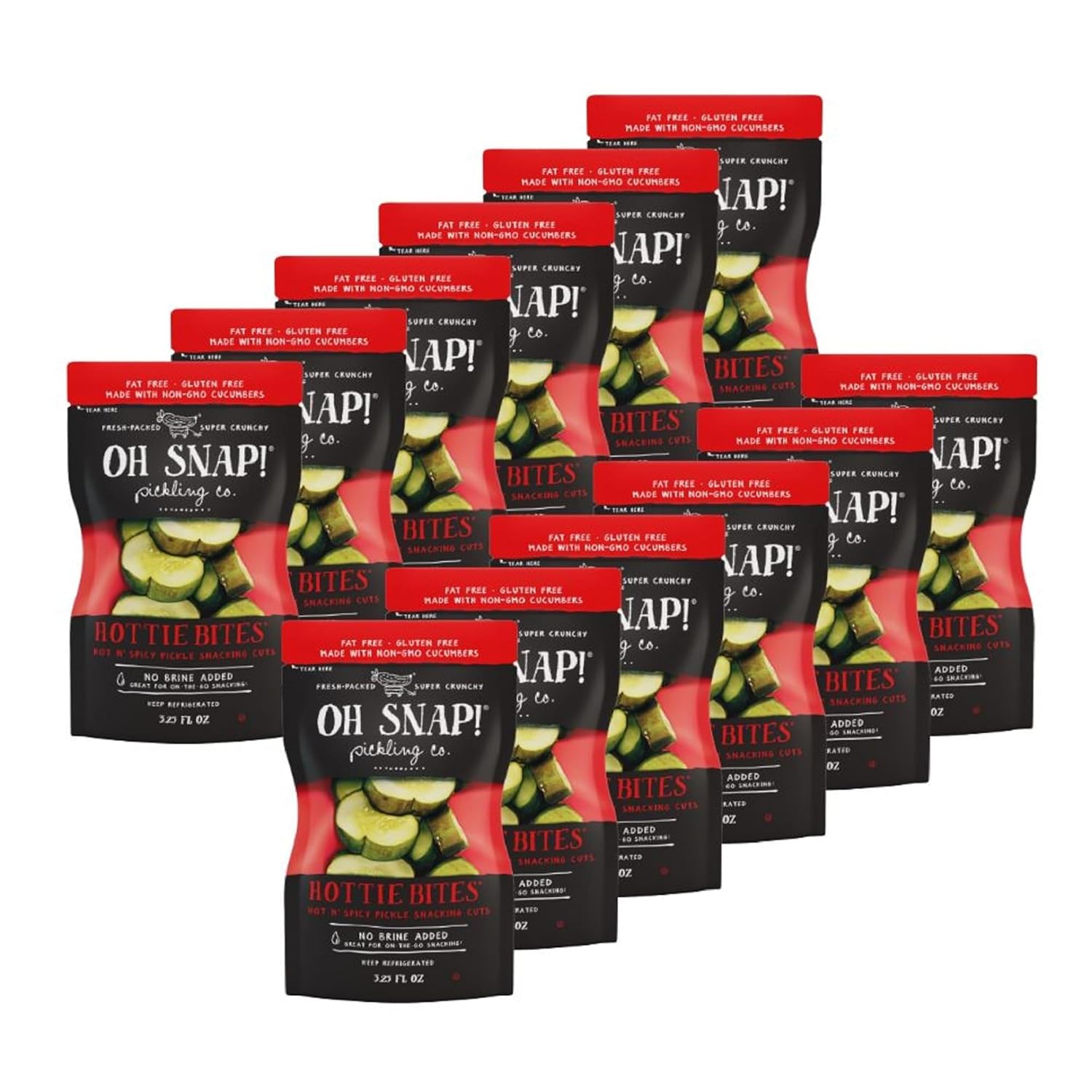 Hottie Bites Hot N' Spicy Pickle Snacking Cuts - Healthy Snack