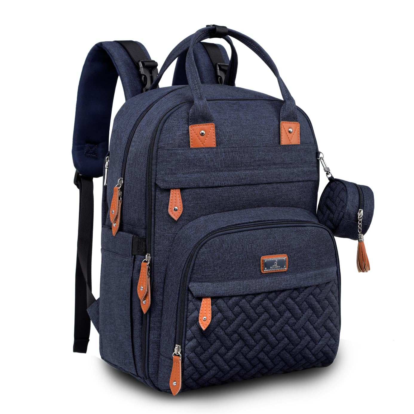 BabbleRoo Diaper Bag Backpack - Multi Function Travel Tote
