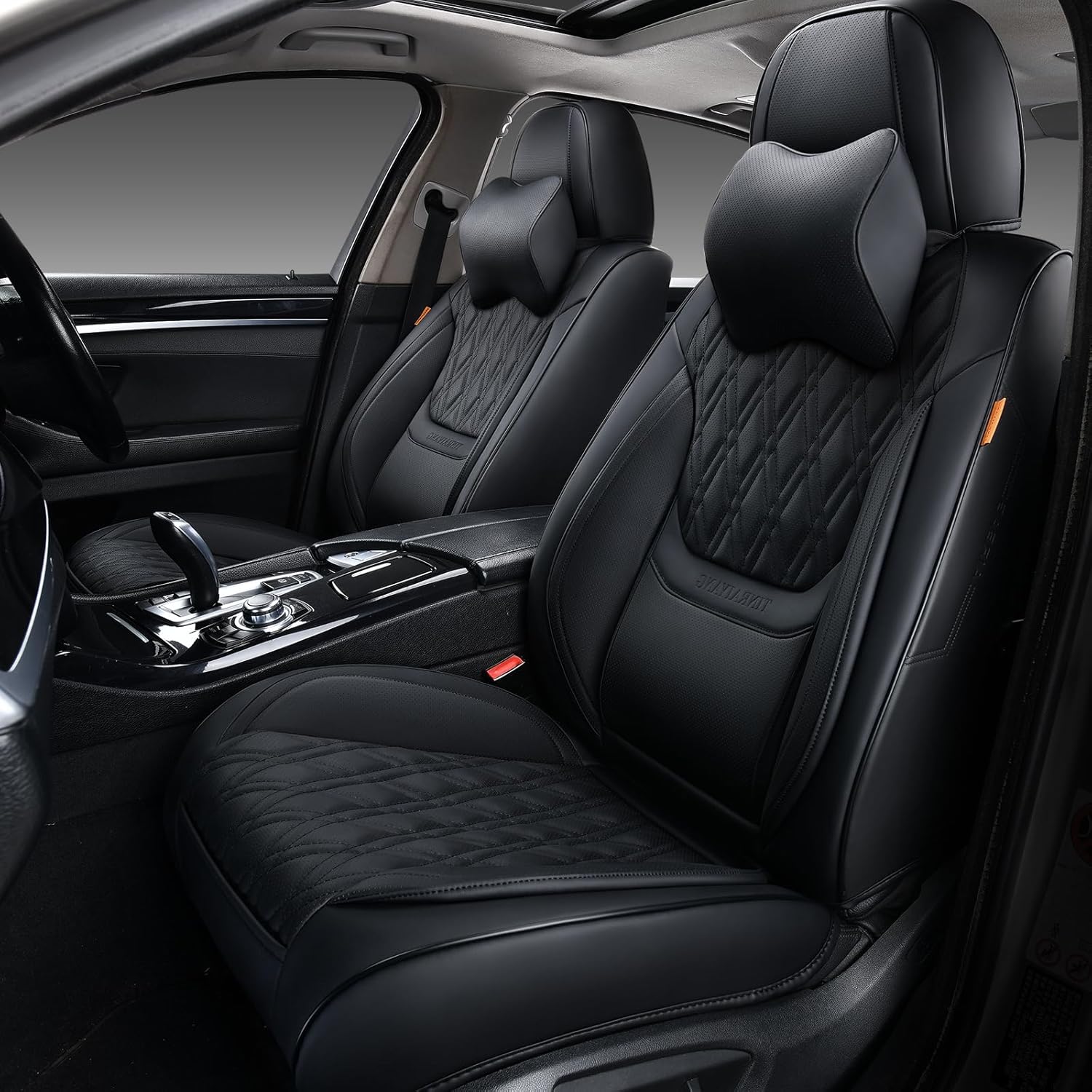 Black Car Seat Covers Front Pair for Comfort and Style