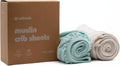 Muslin Crib Sheets 2-Pack 52x28 Vanilla Ice Cream & Minty Green