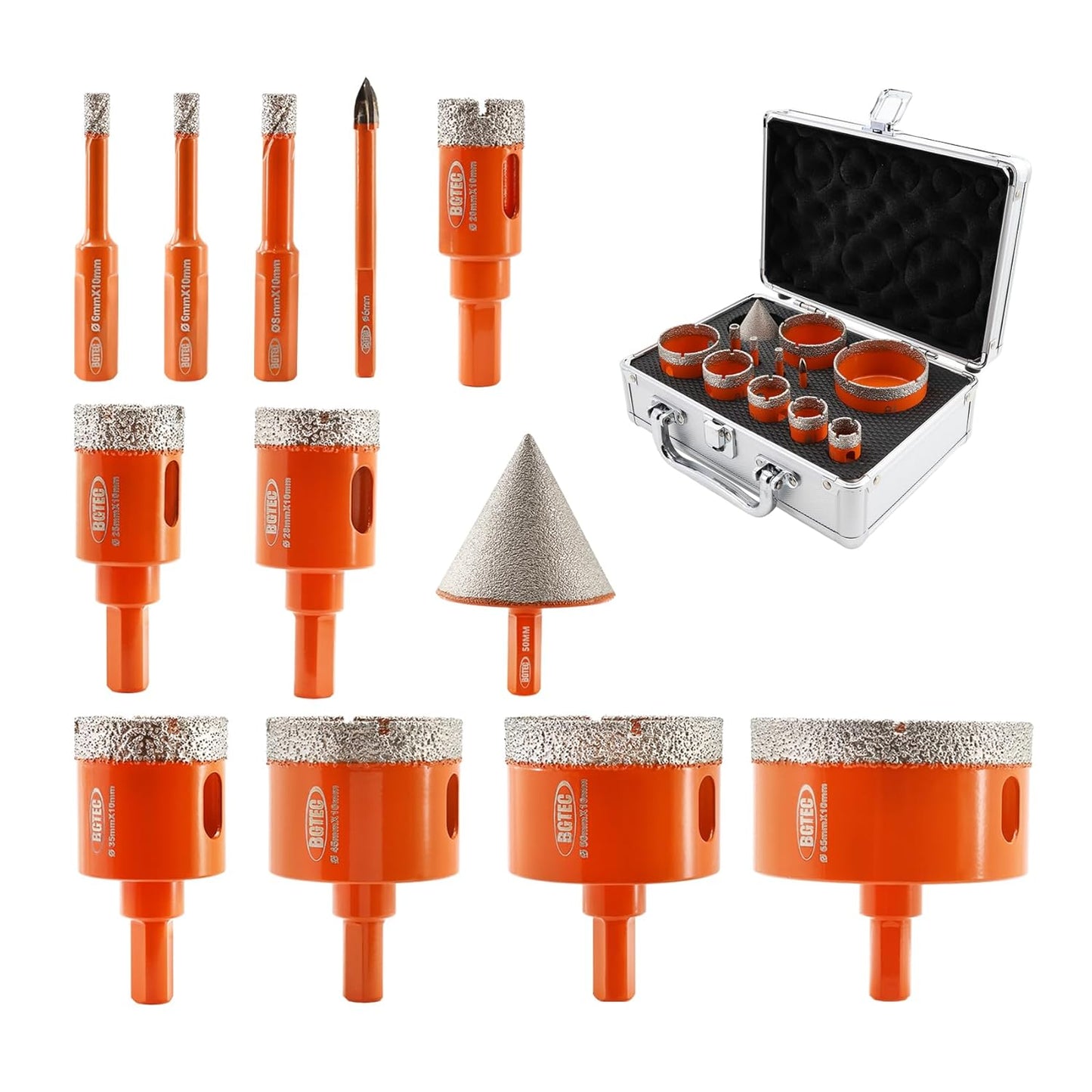 BGTEC Diamond Core Drill Bit Kit for Efficient Tile Cutting