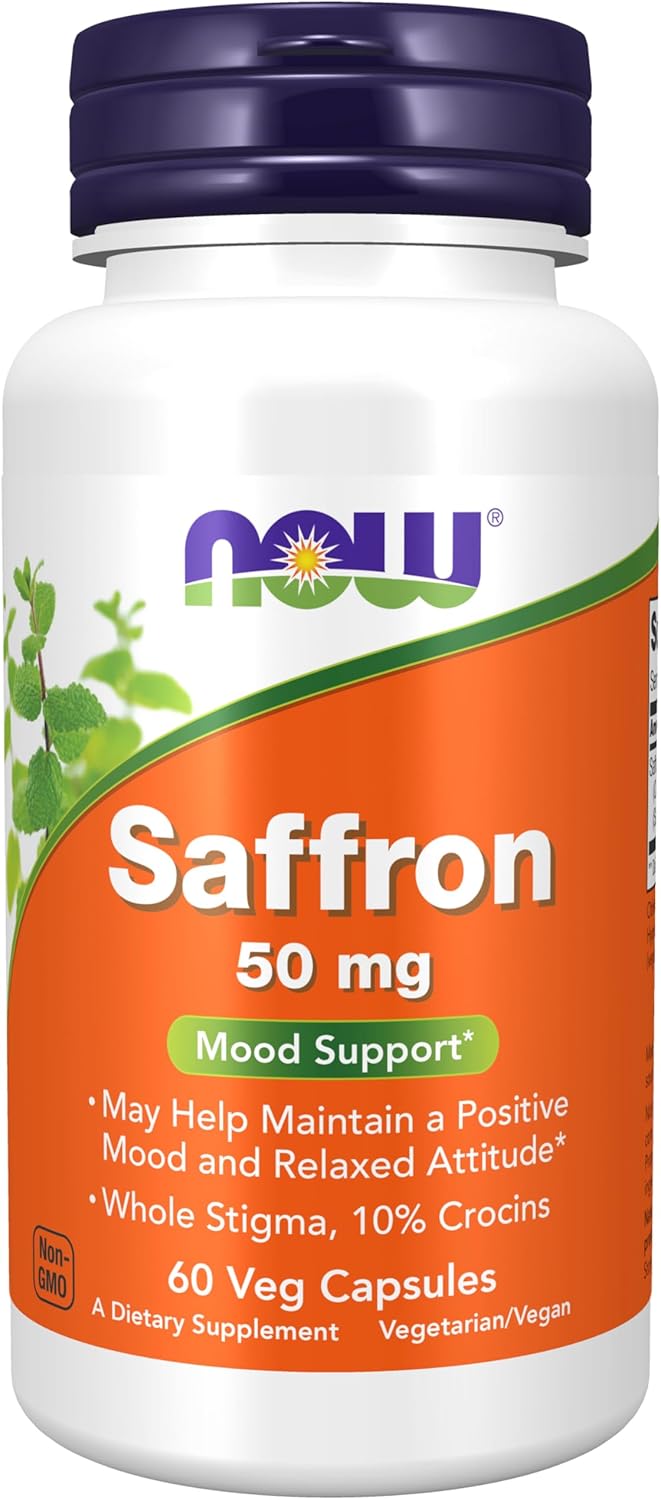 Saffron Whole Herb 50 mg Capsules for Mood Support and Relaxation