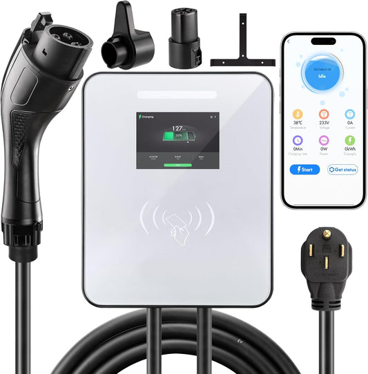 Fast Charging EV Station with 25ft Cable