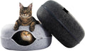 Peekaboo Cat Cave Large Light Gray + Dark Gray - Donut & Tunnel Bed