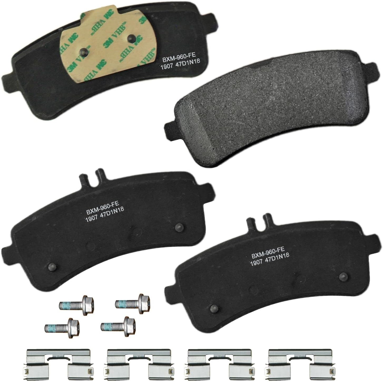 Bendix Premium SBM1907 Semi-Metallic Rear Brake Pads for Mercedes