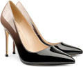 COLETER Women's 4 Inch Pointed Toe Stiletto Pumps - Gradient Style