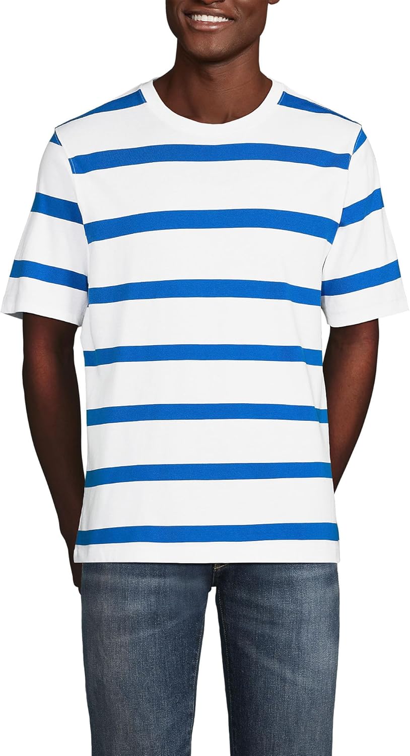 Lands' End Men's Super-T Short Sleeve T-Shirt for Comfort