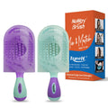 NuWay 4HAIR Detangler Hair Brush Purple & Teal - Travel Friendly