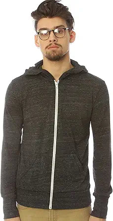 Eco Zip Up Camo Triblend Jersey Hooded Sweatshirt for Men