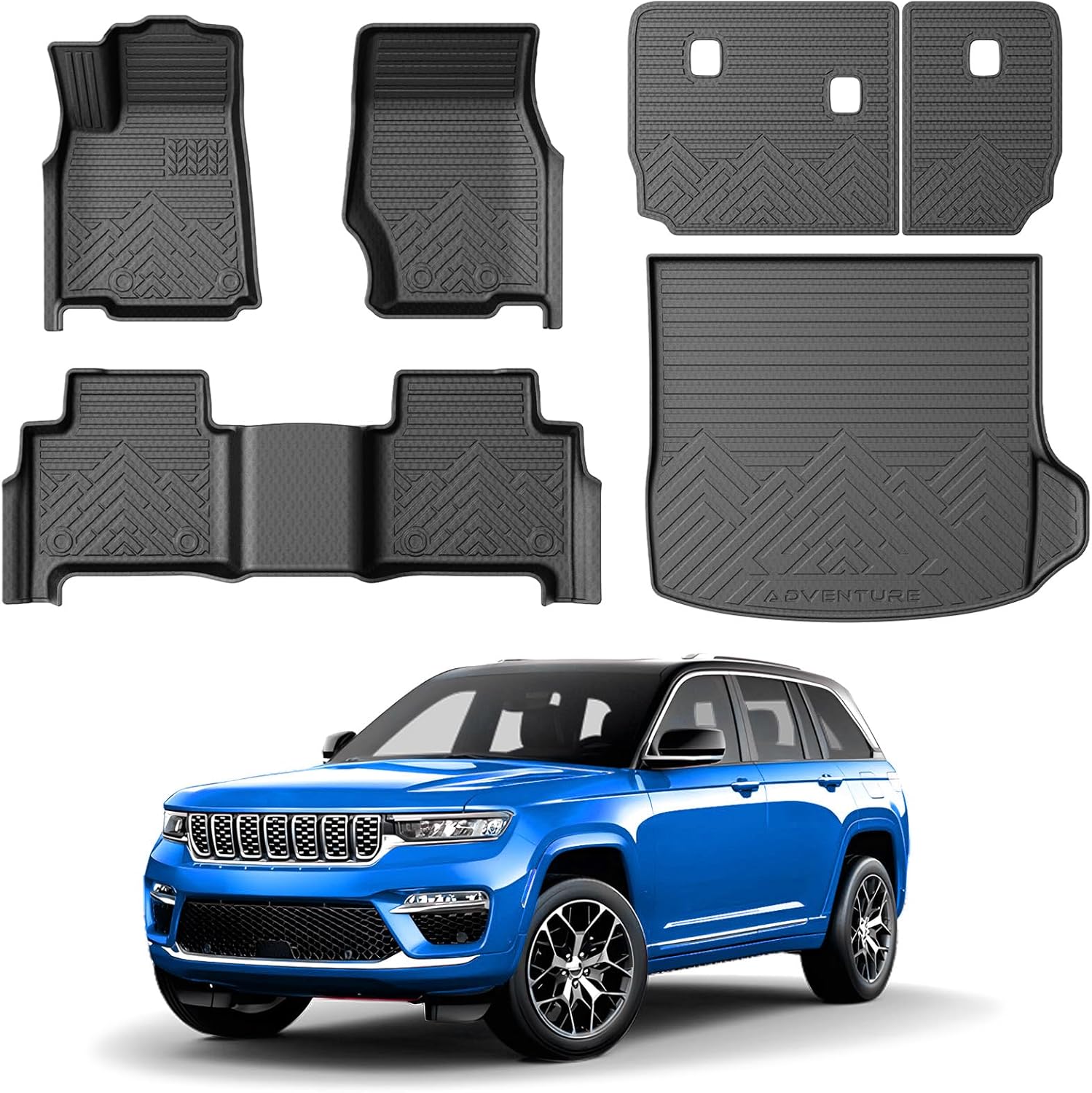 KUST Floor Mats Cargo Mat Set for 2022-2025 Jeep Grand Cherokee