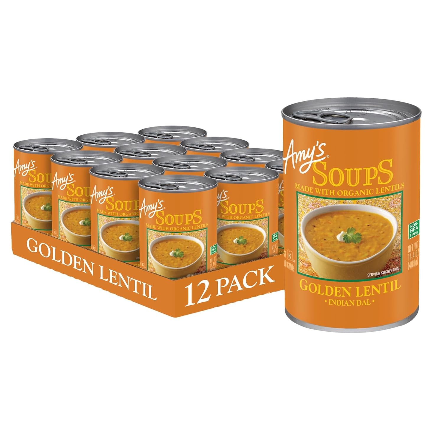 Vegan Golden Lentil Soup by Amy's - Healthy Indian Dal Option