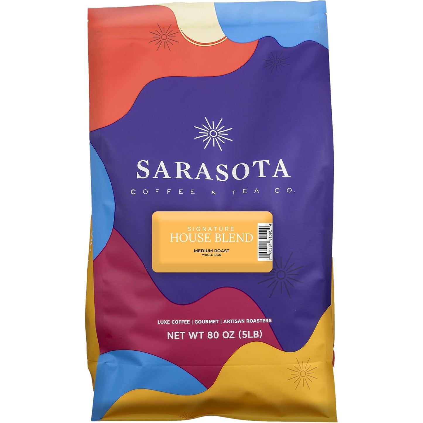 Sarasota Coffee Whole Bean Signature Breakfast Blend 5lb Bag