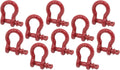 7/16ft Anchor Shackle Forged Carbon Steel 10 Pack - Heavy Duty