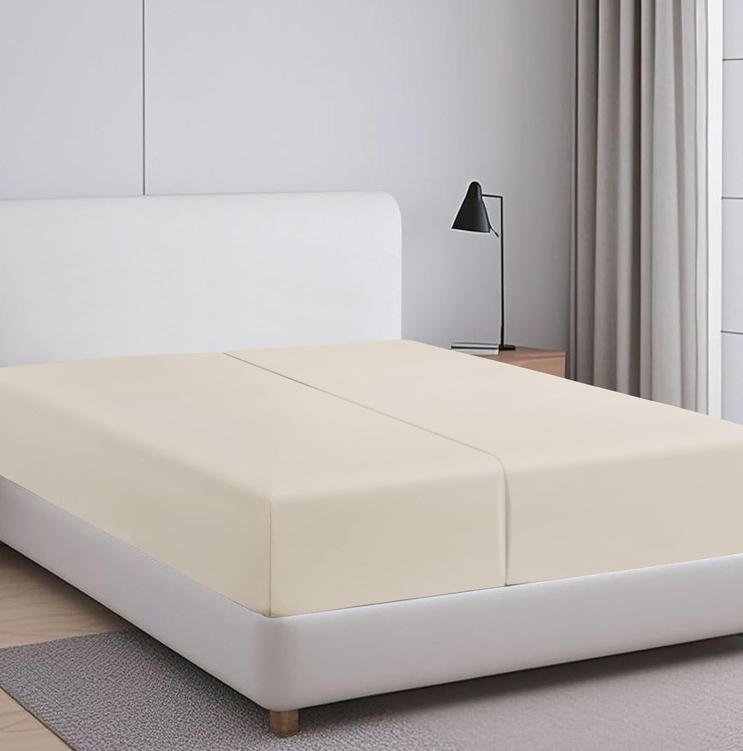 Zaizaihome 100% Egyptian Cotton Fitted Sheet TwinXL Pack