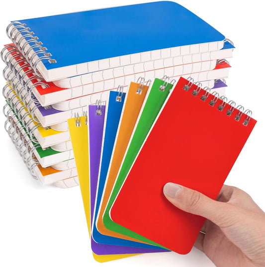 18pk Mini Spiral Notebooks - Compact & Colorful
