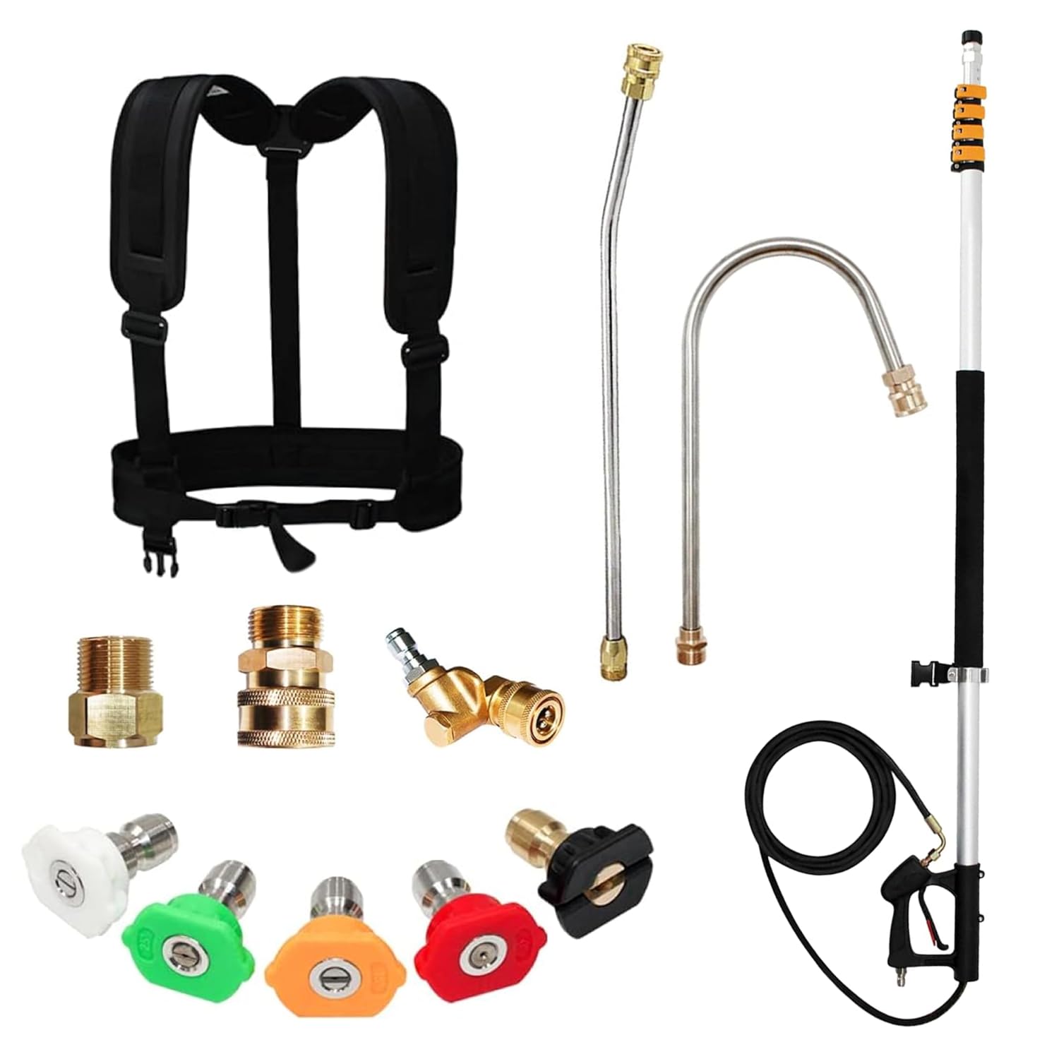 EDOU 20 ft Telescoping Pressure Washer Wand for Gutter Cleaning