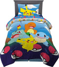 Franco Kids Bedding Super Soft Comforter and Sheet Set Twin - Pokemon