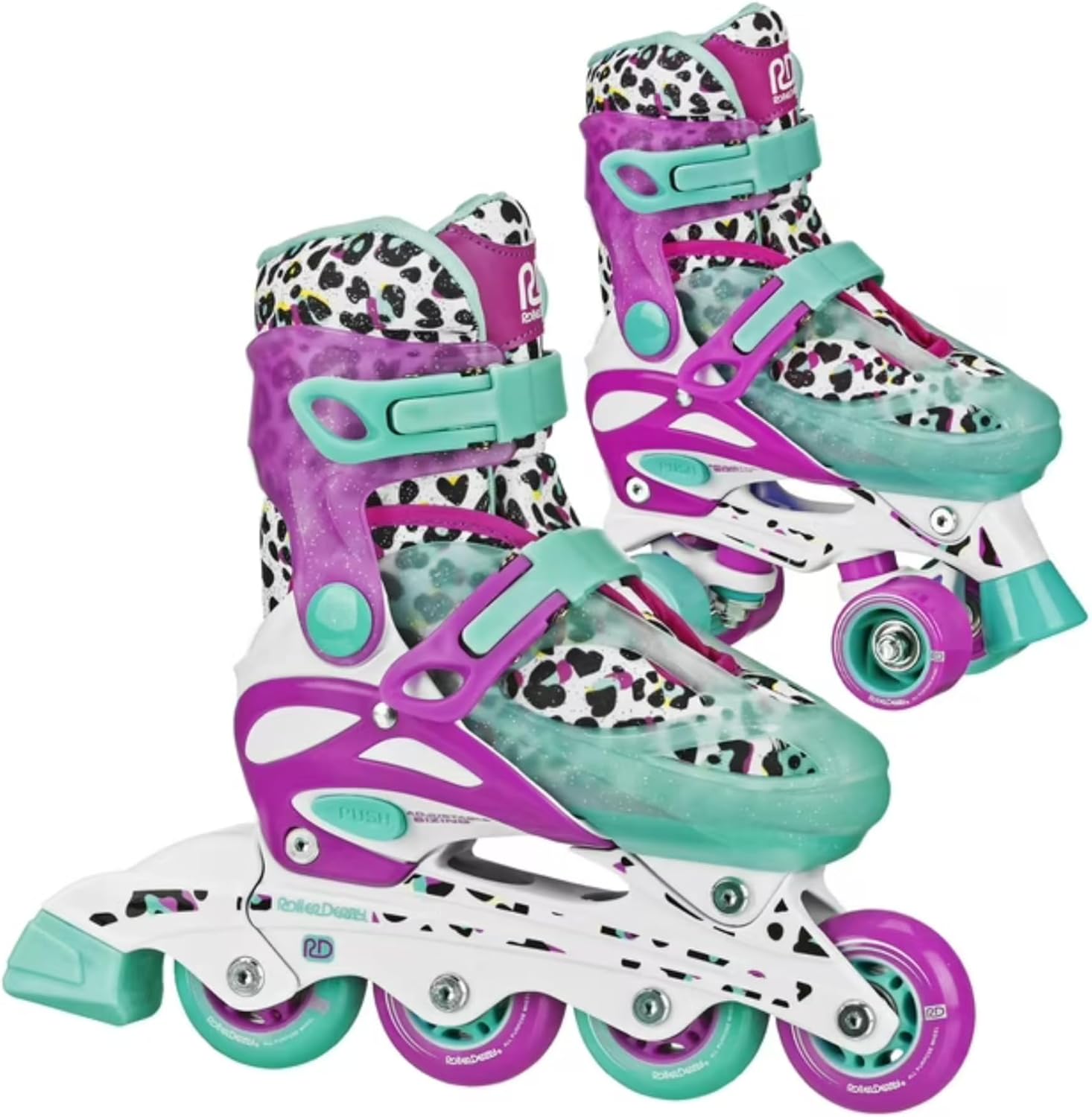 Roller Derby Falcon 2-in-1 Combo Skates for Kids, Adjustable
