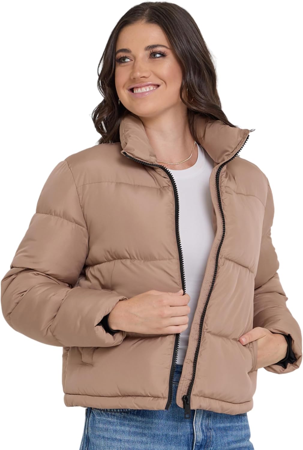 Cropped Puffer Jacket for Women: Trendy Warm Winter Coats