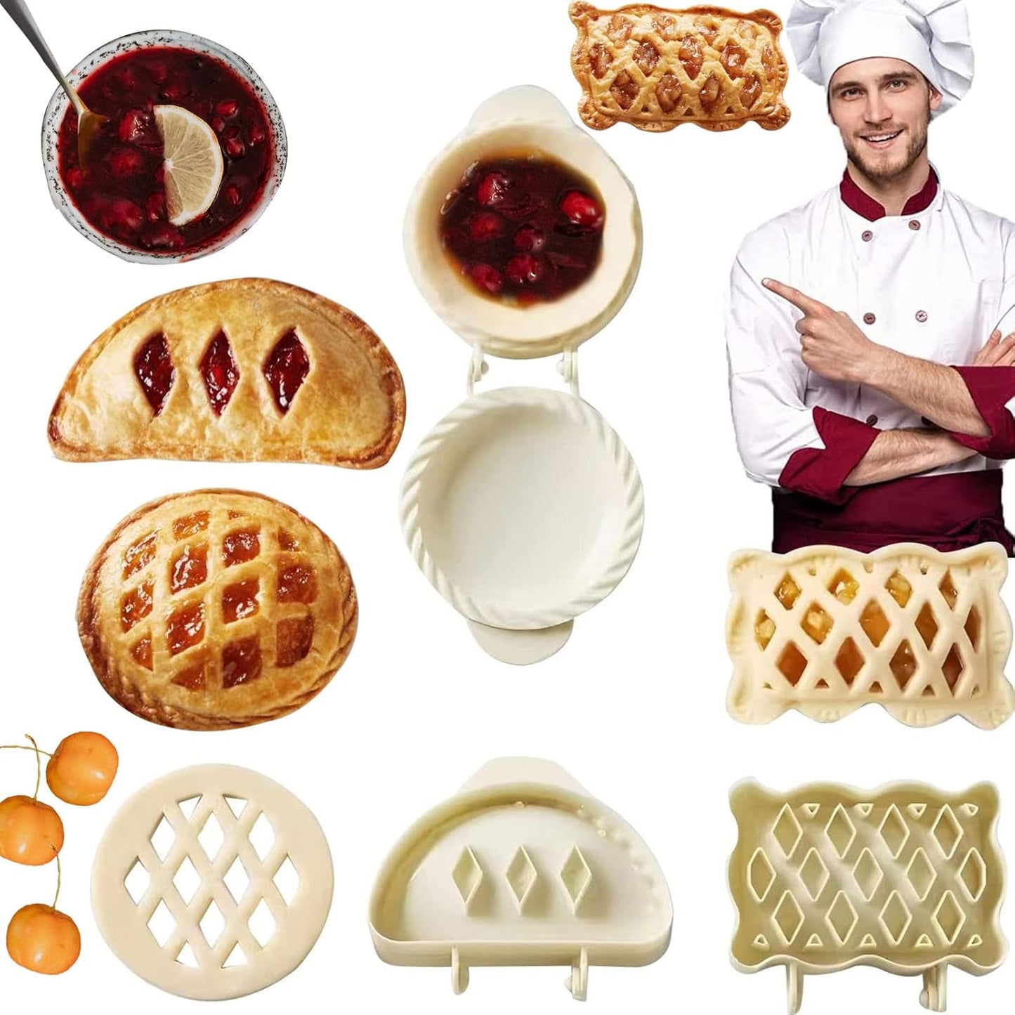 Mini Hand Pie Maker Set - Easy Dough Press for Festive Baking