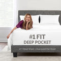 Extra Deep Pocket Queen Bed-Sheets 4-Piece Set - Fits 18-23 in