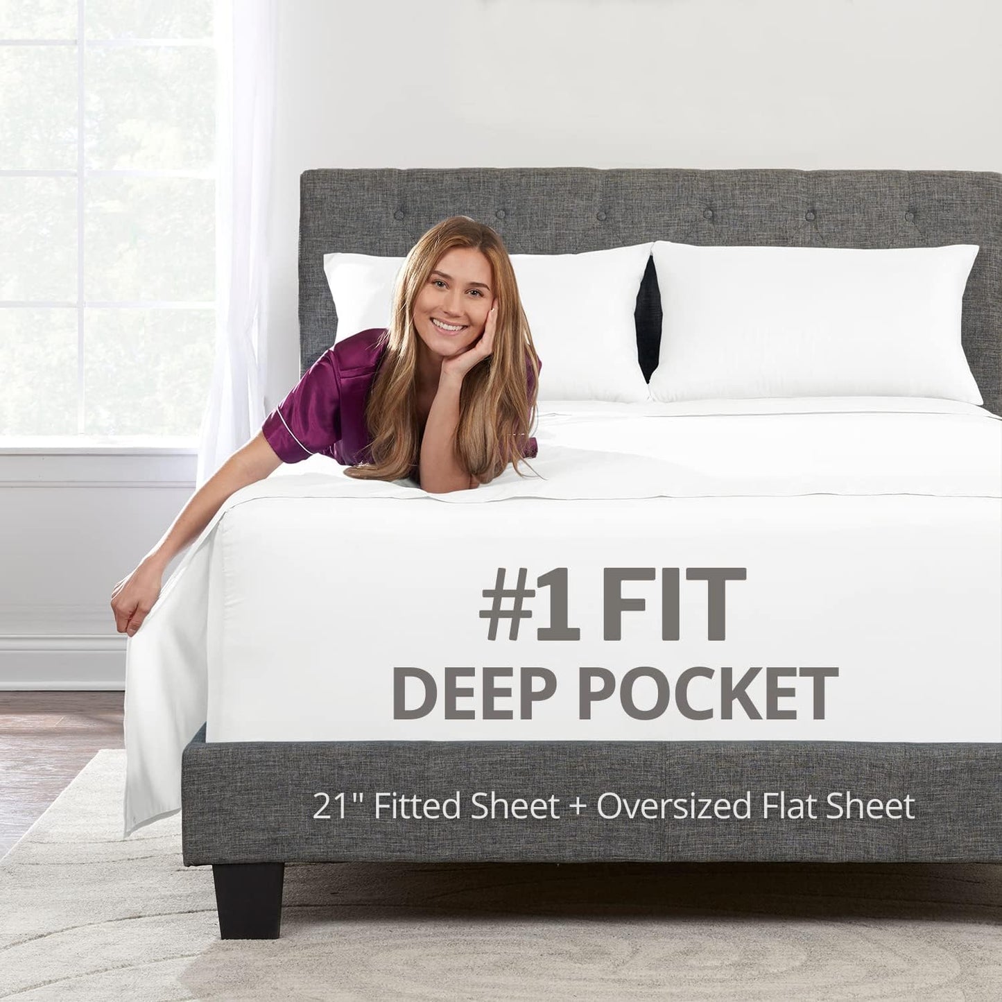 Extra Deep Pocket Queen Bed Sheets Set for Ultimate Comfort