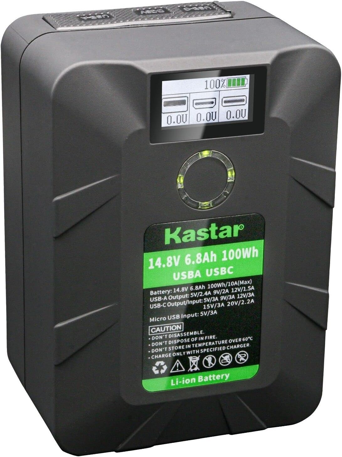 Kastar BP-Y100W V-Mount Battery for Blackmagic URSA Mini Pro
