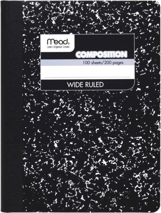 Organize with Ease: Mead Writing Journal, Wide Ruled, 100 Sheets